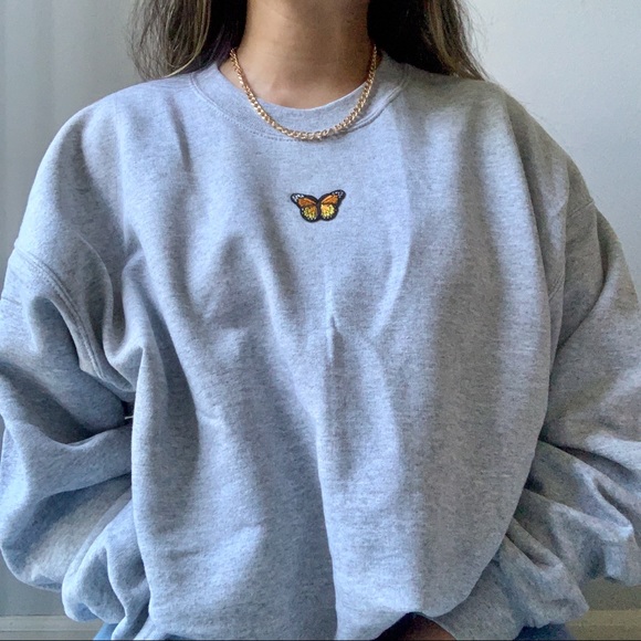 c u s t o m ✨ cozy butterfly crewneck🦋 - Picture 2 of 12